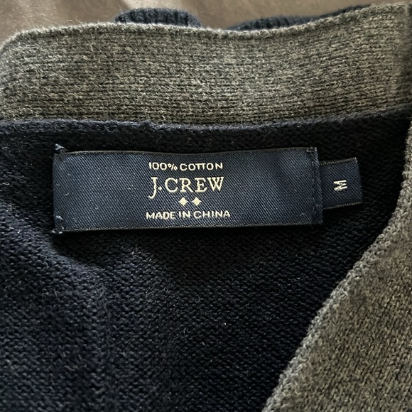 Men’s blue J.Crew cardigan with gray lining - Picture 2 of 2